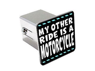 My Other Ride Is A Motorcycle 2 Chrome Tow Trailer Hitch Cover Plug