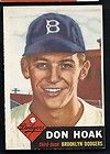 Don Hoak Brooklyn Dodgers 1953 Topps RC Card #176