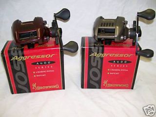 Browning Aggressor Lefthanded Six Bearing Reels TWO PAK