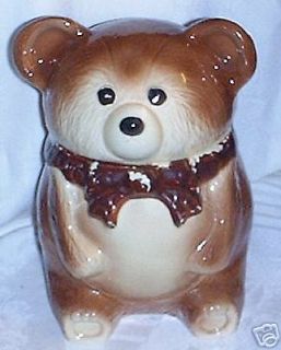 brown bear cookie jar