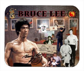 Item#557 Bruce Lee facsimile autograph Memorabilia Mouse Pad