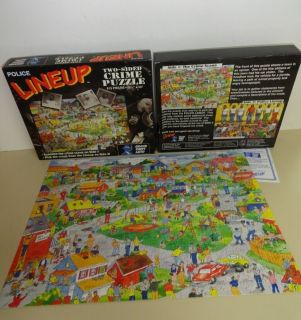 Don Scott Police Line Up 2 Sided Crime Cartoon Puzzle by Buffalo Games