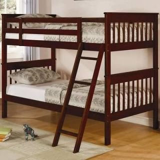 Parker Twin over Twin Slat Bunk Bed in Cappuccino by Coaster 460231