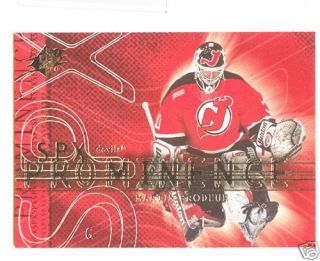 2000 01 SPX PROMINENCE MARTIN BRODEUR * New Jersey Devils goaltender