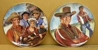 Gunsmoke MISS KITTY MATT DILLON Plates TV Classic Old West DOULTON
