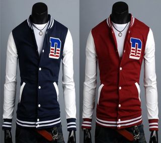 PR New Fashion Letterman College Casual Jacket Boy Baseball Coat