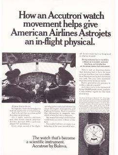 Original Print Ad 1971 ACCUTRON WATCH by BULOVA AMERICA​N AIRLINES