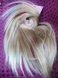 Two Tone Hair Holder Messy Bun Ponytail Extensions Blonde/Brown/B lack