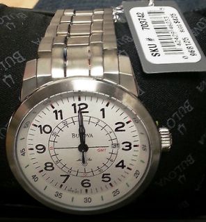 Brand New Bulova Mens 96B125 Titanium Marine Star White Dial Watch