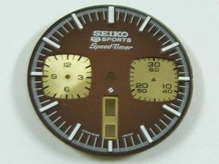 SEIKO 6138 0040 BULLHEAD Chronograph Watch New BROWN Tachymeter Bezel