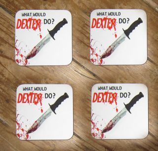 Dexter Morgan Drinks Michael C Hall Coaster Set # What Would Dexter Do
