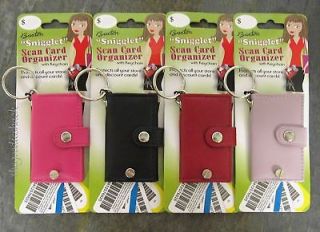 Buxton Mini Store Scan Card Protective Case Key Chain Fob Ring Wallet