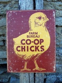 Loo Co Op Chicks Farm Farmers Bureau Chicken Sign Ad Kitchen 16