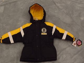 NWT Boston Bruins Toddler Hooded Black/Gold/Whi te Parka   Sizes 2T