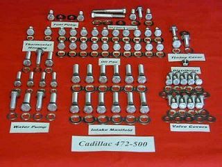 CADILLAC BIG BLOCK 472 500 STAINLESS STEEL ENGINE HEX BOLT KIT