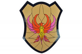 Medieval Golden Firebird Wooden Shield Buckler With Handle Brand New