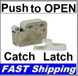 Tip Push Press Latch Catch Kitchen Cabinet Door To Open Touch + Plate