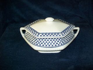 Adams Wedgwood Ironstone Brentwood Covered Oval Vegetable Bowl