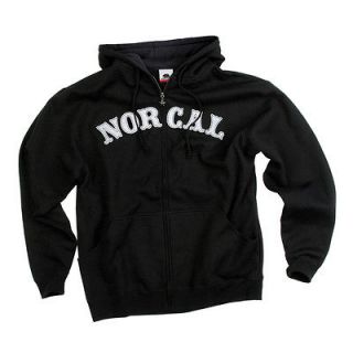 Nor Cal Nautical Pullover Hooded Sweatshirt Black   Ships Free