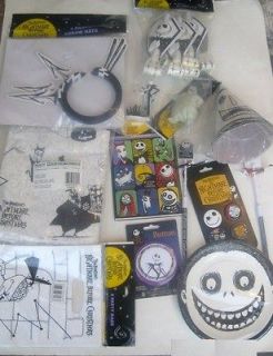 NIGHTMARE BEFORE CHRISTMAS Party Plates Bag Cake Hats Blowouts Pencil