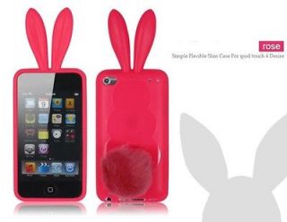 New Rabbit Bunny Rubber Hard Back Case Cover Skin For iPod Touch 4 4G