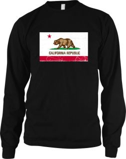 California Republic Flag Thermal Long Sleeve T shirt United States