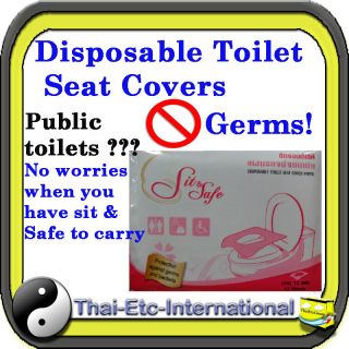 DISPOSABLE TOILET PAPER SEAT COVER TRAVEL CAMPING PURSE SIZE 12 SHEET