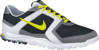 NEW NIKE MENS AIR RIVAL GOLF SHOES 2013 WHITE/ SILVER 552082 100