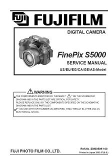 FUJI FINEPIX S5000 DIGITAL CAMERA SERVICE REPAIR MANUAL