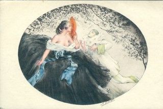 Beautiful card by E.K.Co. Paris of a young bare breasted woman