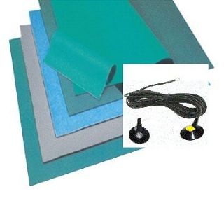 LAYER RUBBER ESD MAT   20 X 24 W/GROUND CABLE
