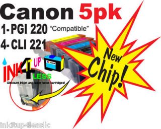 10pk Non OEM Canon PGI 220 CLI 221 ink cartridges for iP4700, MP540