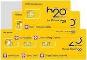 h2o SIM CARDS LOTS OF 15