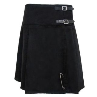 Plain Black 20 Scottish Highland Kilt Skirt   US4   US26