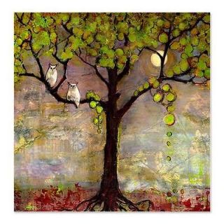 Owls in a Tree with Moon Shower Curtain by 701235124