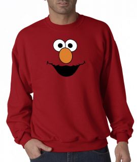 Elmo Face Sesame Street Character Cartoon Jerzees Crewneck Sweatshirt