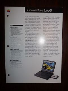 Apple Macintosh PowerBook G3 Brochure/Datasheet from 1997, Collectible