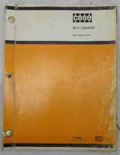 Case W11 Front End Wheel Loader Parts Manual Catalog # A1364