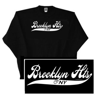 BROOKLYN HEIGHTS NEW YORK CITY NYC NY BIG APPLE OLD SCHOOL CREWNECK