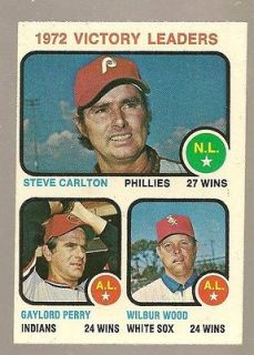 1973 Topps Baseball Set VICTORY LEADERS Card No. 66 STEVE CARLTON