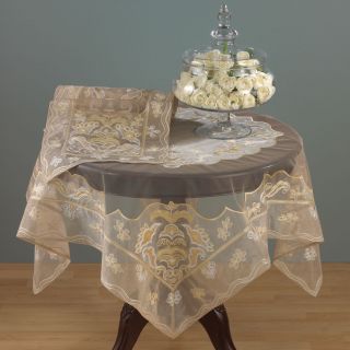 Classic Provençal Design Jacquard Tablecloth 72 Square   3 Colors