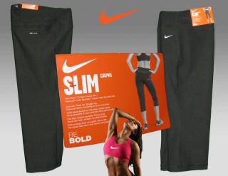 Nike Ladies Cropped Capri Training Fitness Pants Trousers SLIM Low