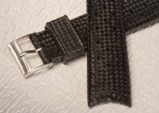 Rubber 20mm Tropic strap type perforated w/ curved ends