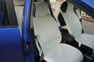 DODGE FORD LEATHER Seat COVER Set White CAR TRUCK CIRCLE COOL 32021