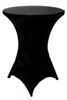 COCKTAIL SPANDEX TABLE COVER wholesale wedding tabletop  Black