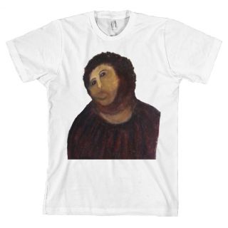 Ecce Homo Botched Painting AMERICAN APPAREL T Shirt Potato Jesus Meme
