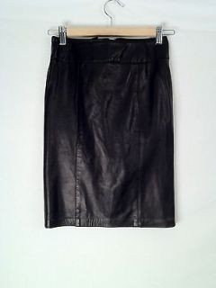 NWT, DANIER Black Leather Pencil Skirt, Small to Extra Small
