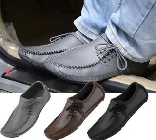 2012 Mens Casual Shoes Cowhide Driving Moccasins Slip On Loafers Flats