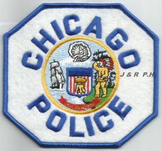 Chicago, IL (Leather Background Style) shoulder police patch (fire)