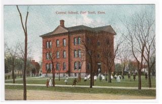 Central School Child Play Fort Scott KS 1910c postcard